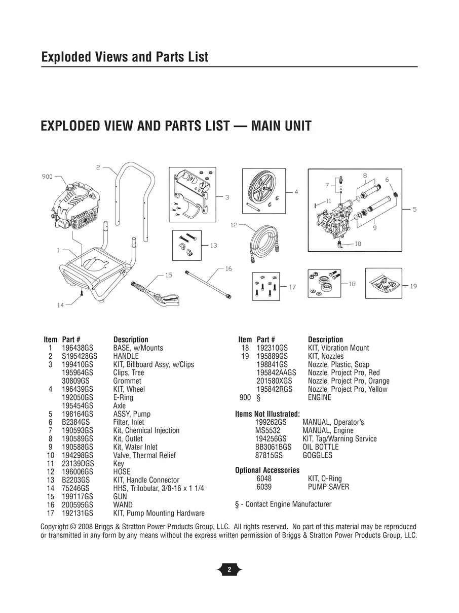 BRIGGS AND STRATTON, 020270, IPL.2